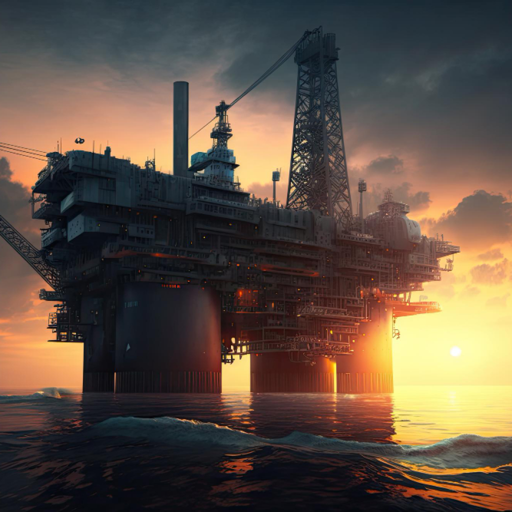oil-platform-ocean-with-sun-setting-it